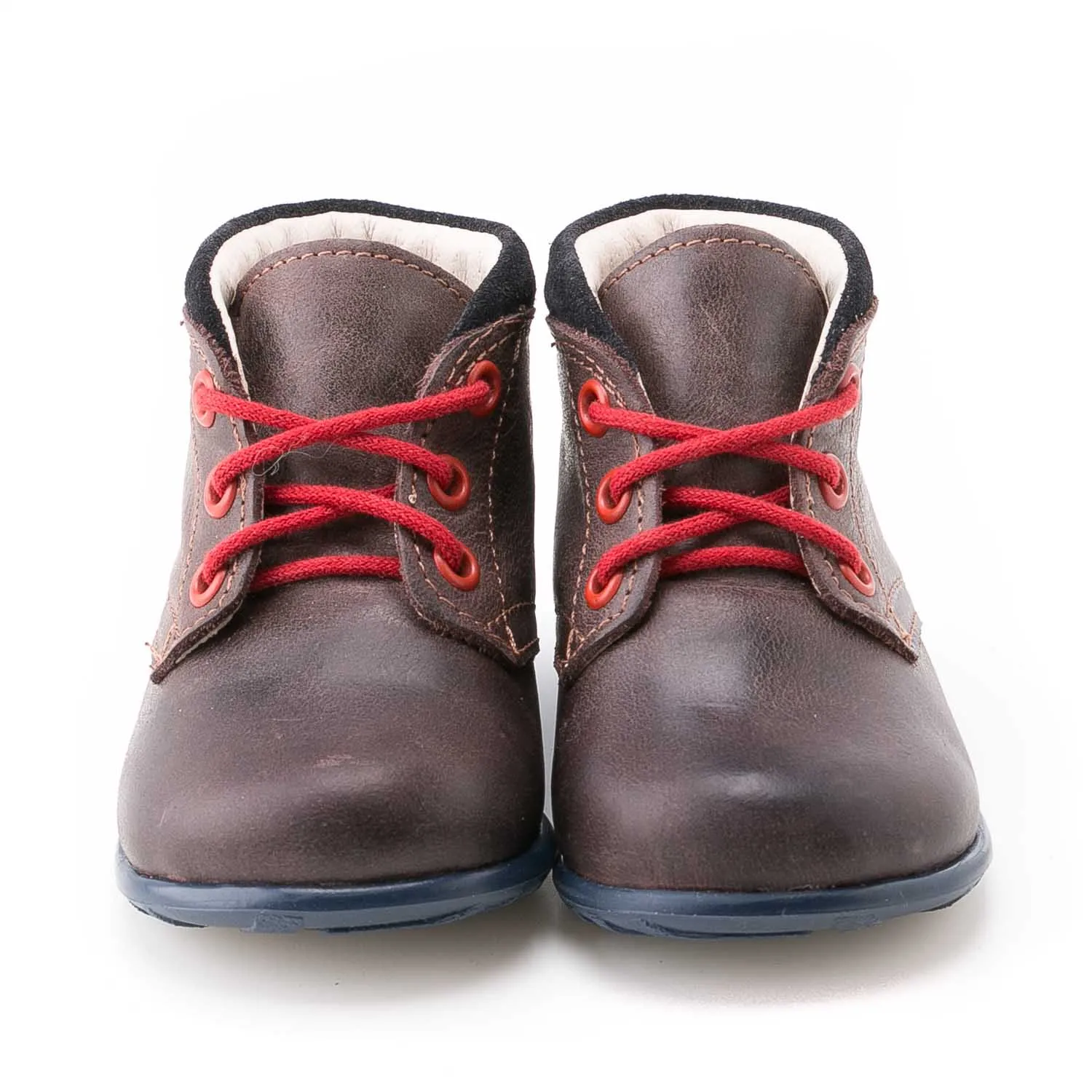 (2440-8) Emel first lace up shoes brown