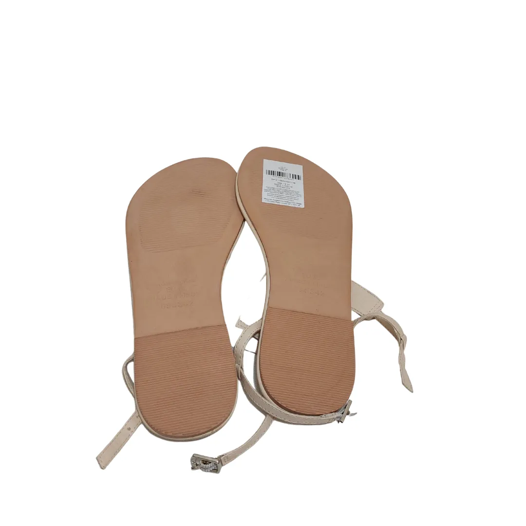 Accessorize Off-White Beaded Sandals | Brand New |