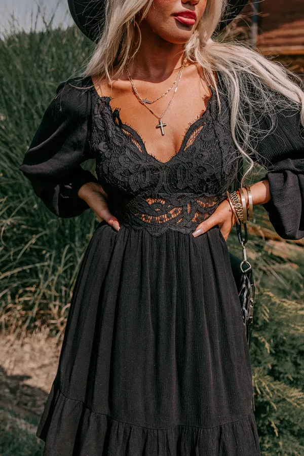 All The Sway Lace Mini Dress In Black
