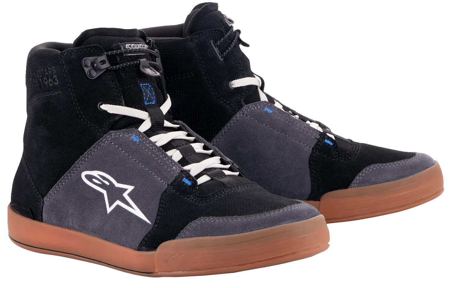 ALPINESTARS Chrome Shoes - Black/Asphalt/Gum Blue - US 8.5 251232211728.5