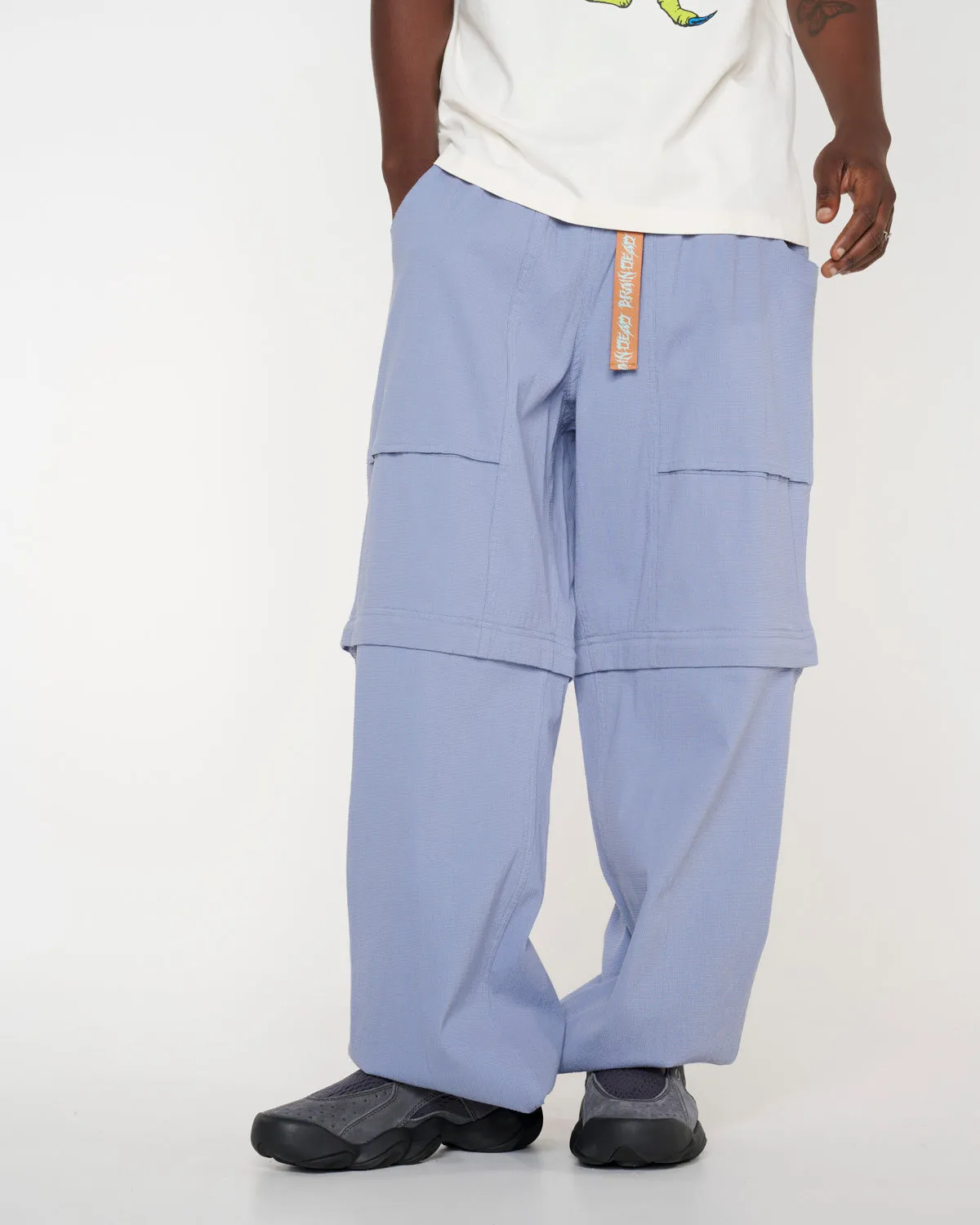 Alpinist Seersucker Convertible Pant - Slate Blue