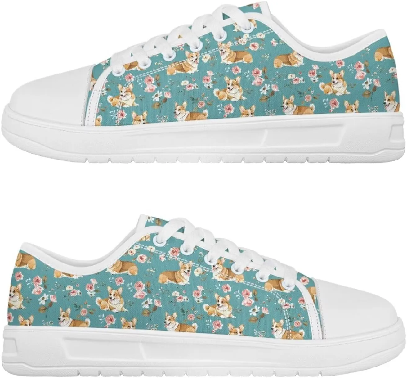 Canvas Sneaker for Women Slip On Low Cut Dog Lovers Casual Walking Shoes Ladies Comfort Tennis Sneakers