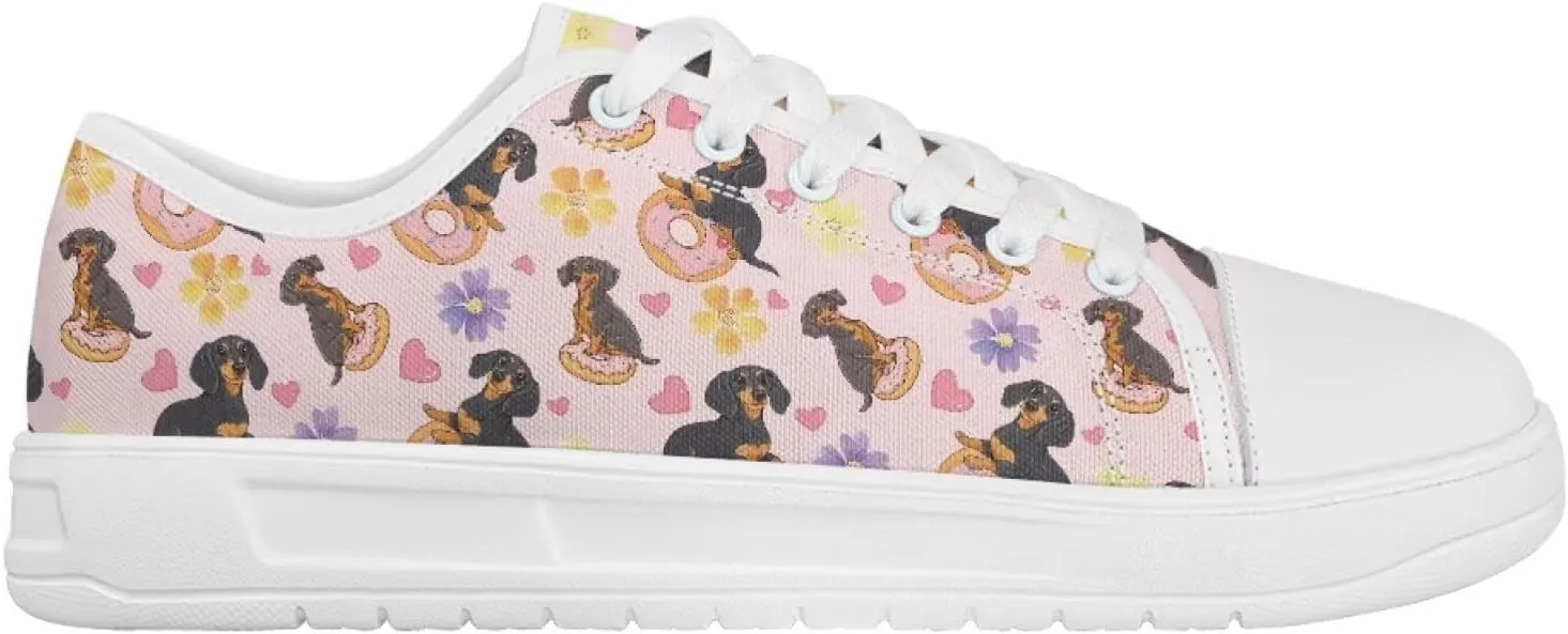 Canvas Sneaker for Women Slip On Low Cut Dog Lovers Casual Walking Shoes Ladies Comfort Tennis Sneakers