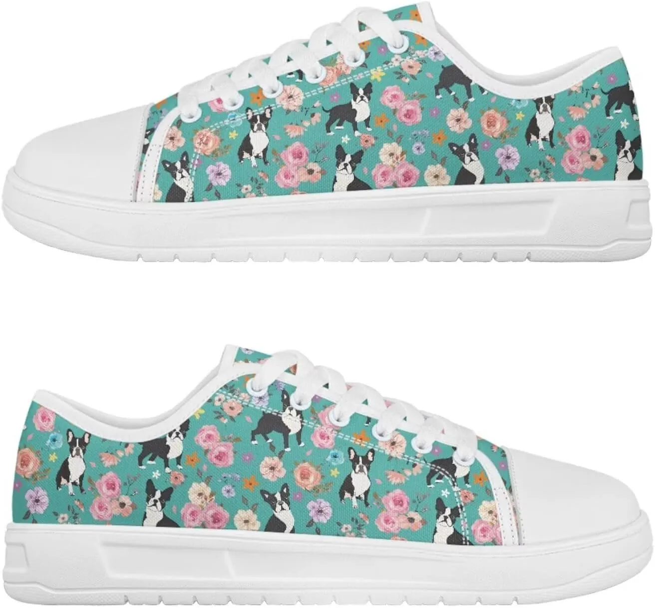Canvas Sneaker for Women Slip On Low Cut Dog Lovers Casual Walking Shoes Ladies Comfort Tennis Sneakers