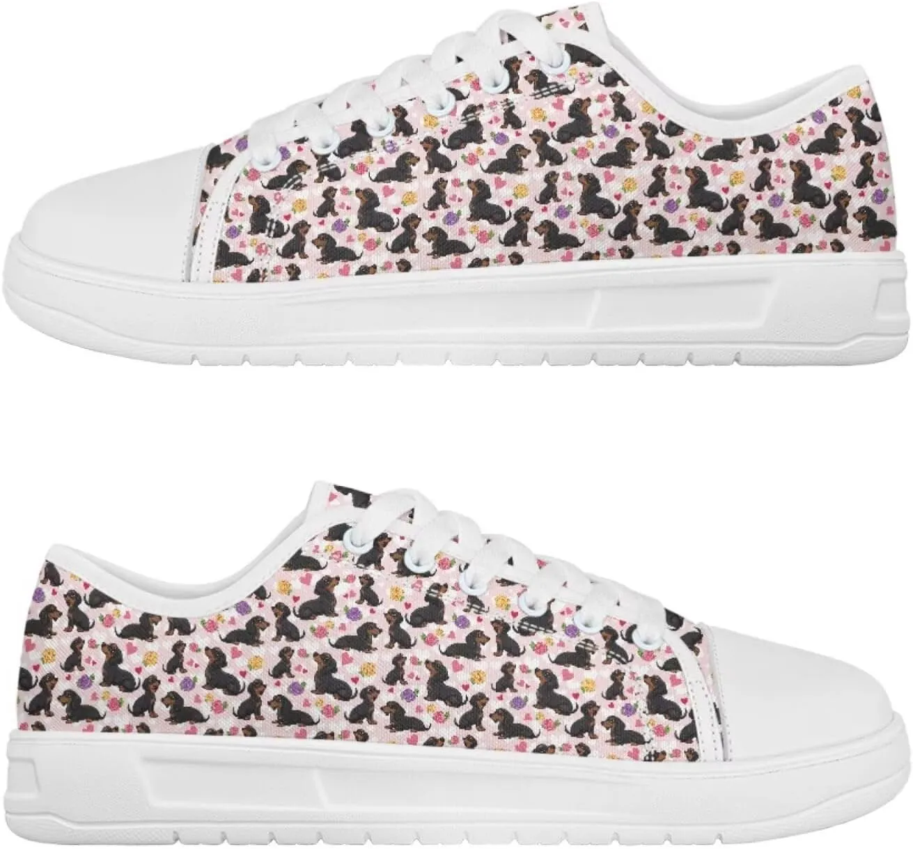 Canvas Sneaker for Women Slip On Low Cut Dog Lovers Casual Walking Shoes Ladies Comfort Tennis Sneakers