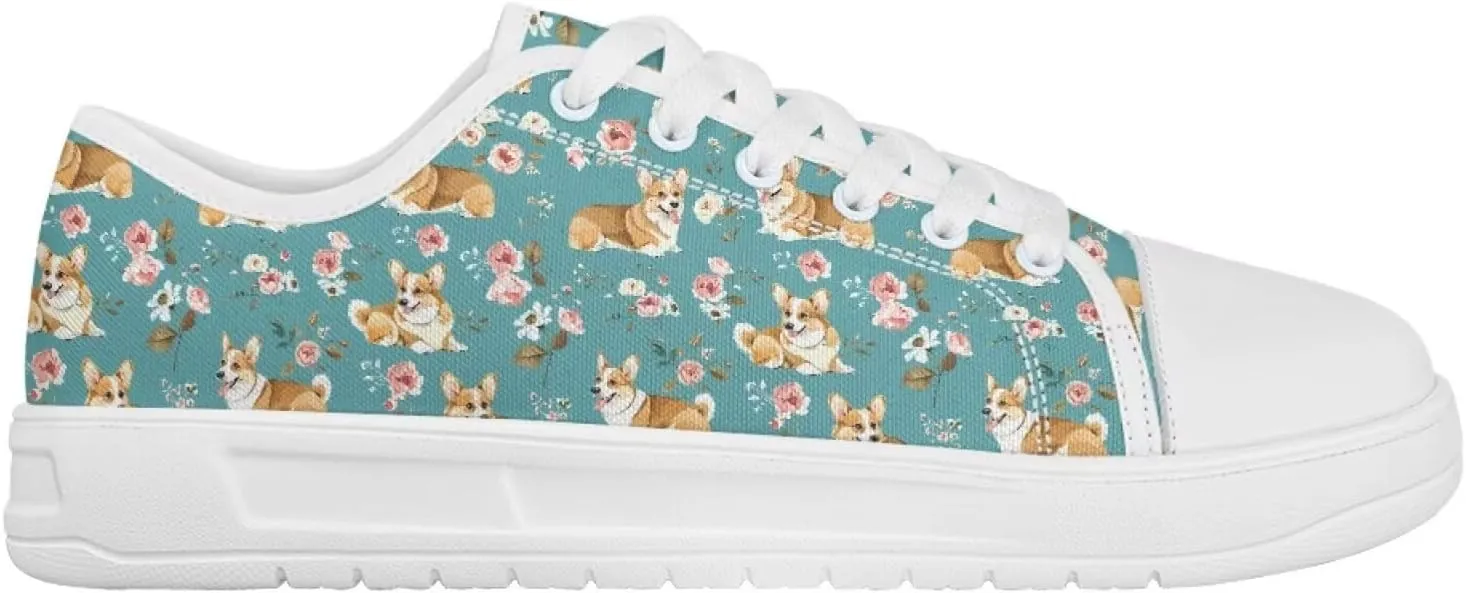 Canvas Sneaker for Women Slip On Low Cut Dog Lovers Casual Walking Shoes Ladies Comfort Tennis Sneakers