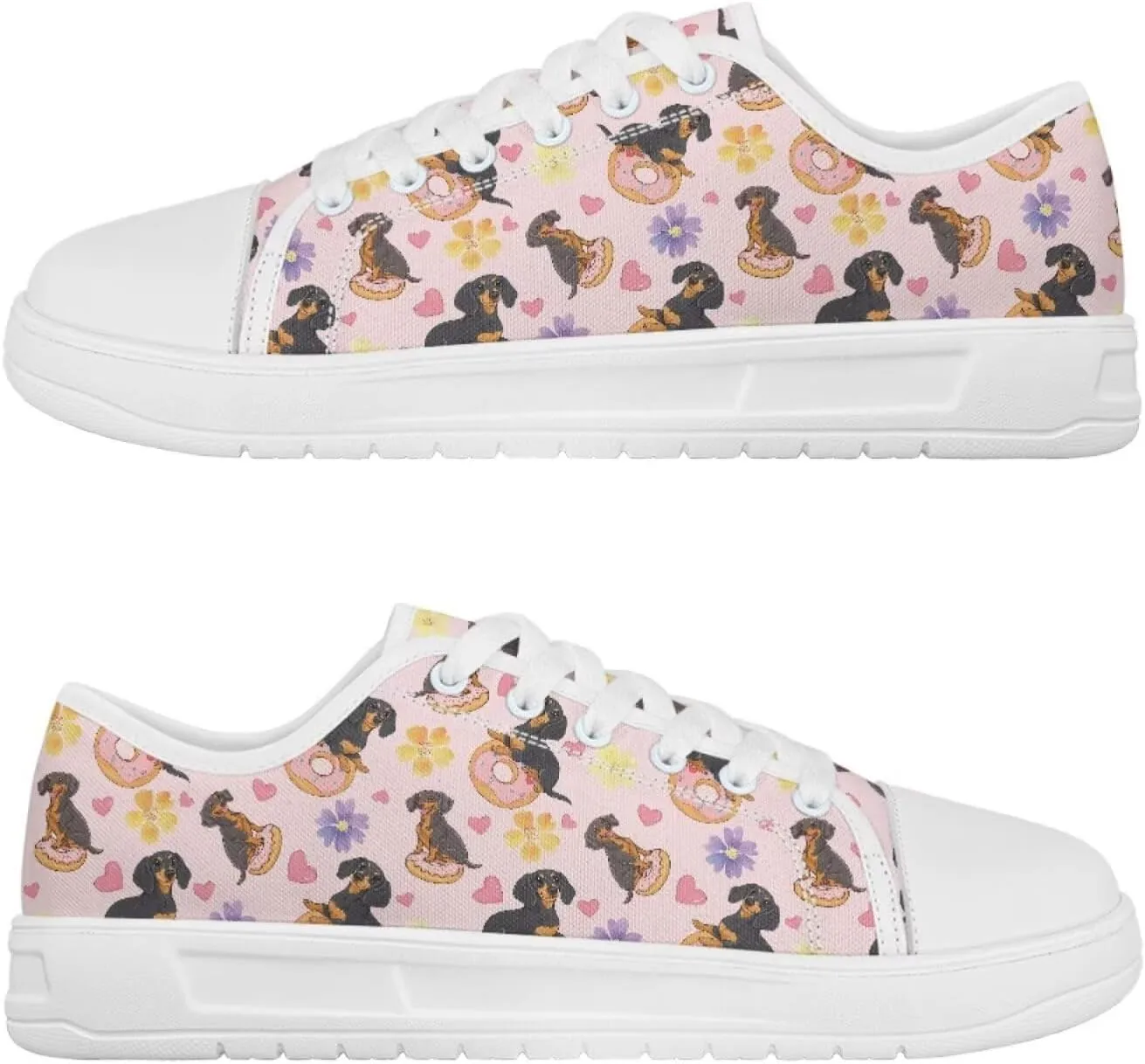 Canvas Sneaker for Women Slip On Low Cut Dog Lovers Casual Walking Shoes Ladies Comfort Tennis Sneakers