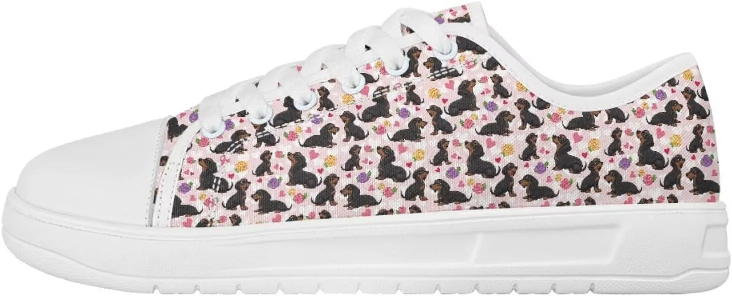 Canvas Sneaker for Women Slip On Low Cut Dog Lovers Casual Walking Shoes Ladies Comfort Tennis Sneakers