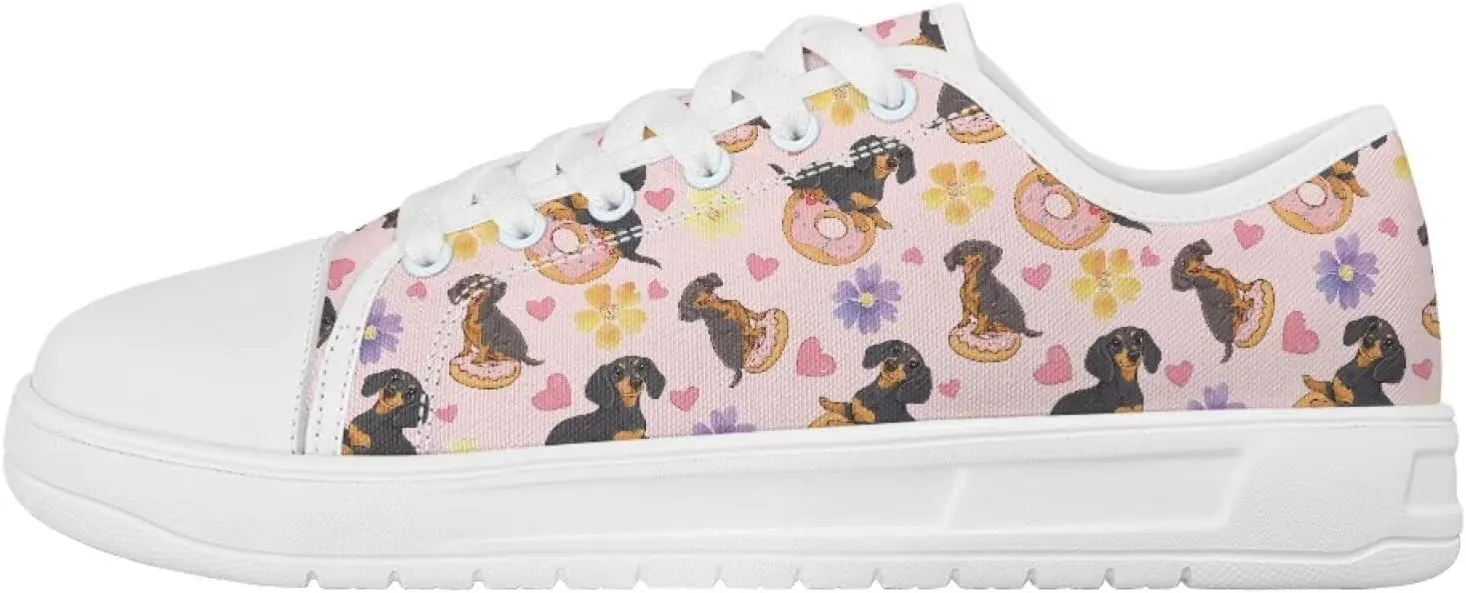 Canvas Sneaker for Women Slip On Low Cut Dog Lovers Casual Walking Shoes Ladies Comfort Tennis Sneakers