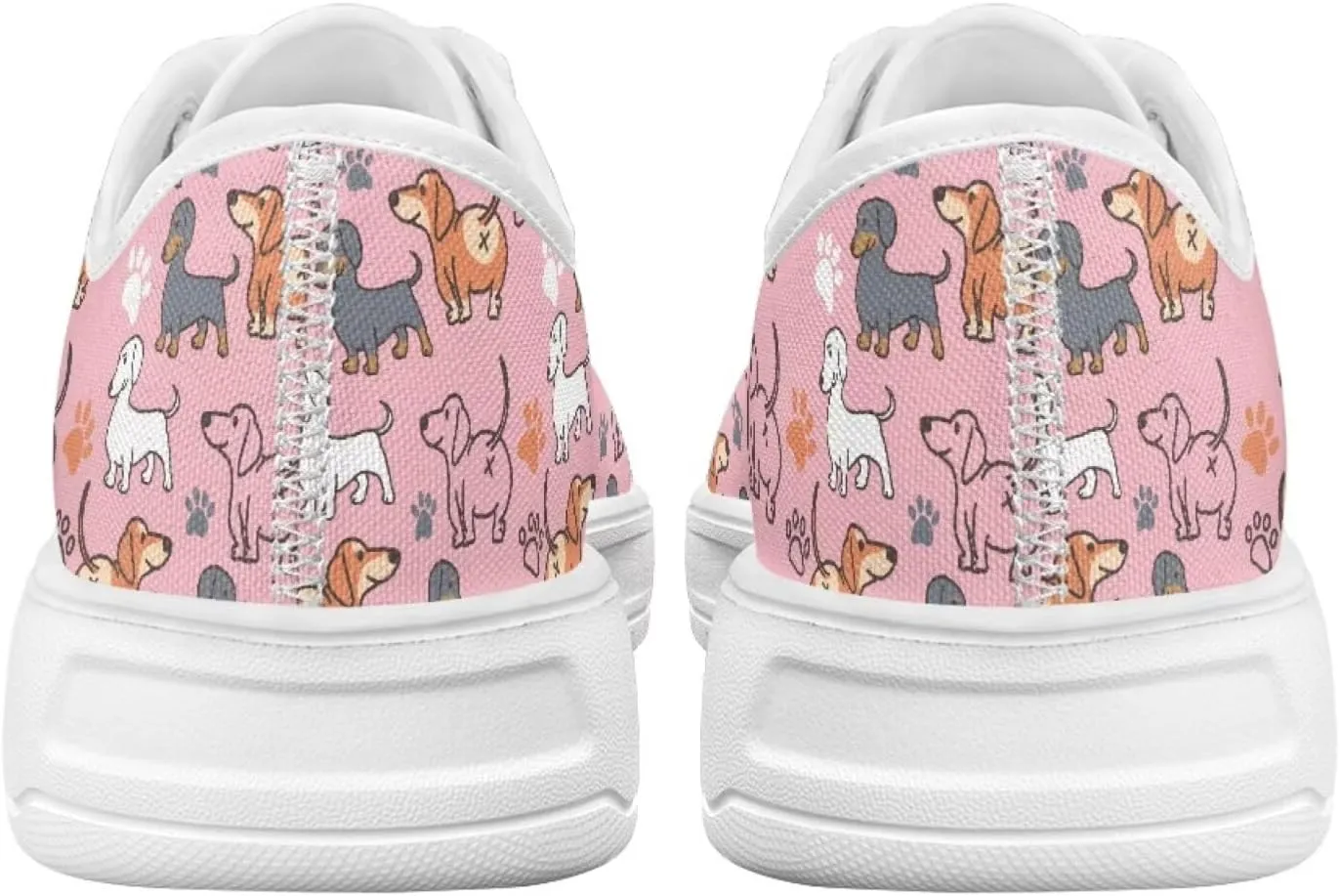 Canvas Sneaker for Women Slip On Low Cut Dog Lovers Casual Walking Shoes Ladies Comfort Tennis Sneakers