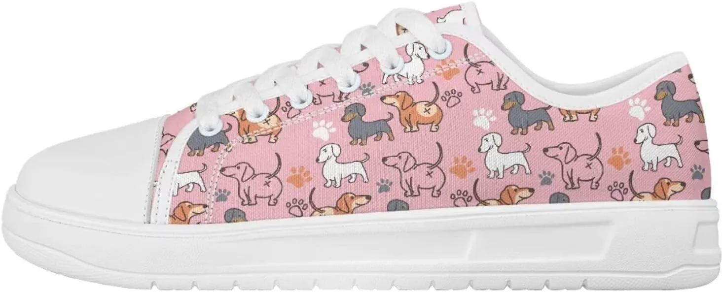 Canvas Sneaker for Women Slip On Low Cut Dog Lovers Casual Walking Shoes Ladies Comfort Tennis Sneakers
