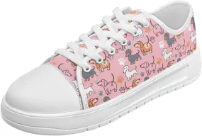 Canvas Sneaker for Women Slip On Low Cut Dog Lovers Casual Walking Shoes Ladies Comfort Tennis Sneakers