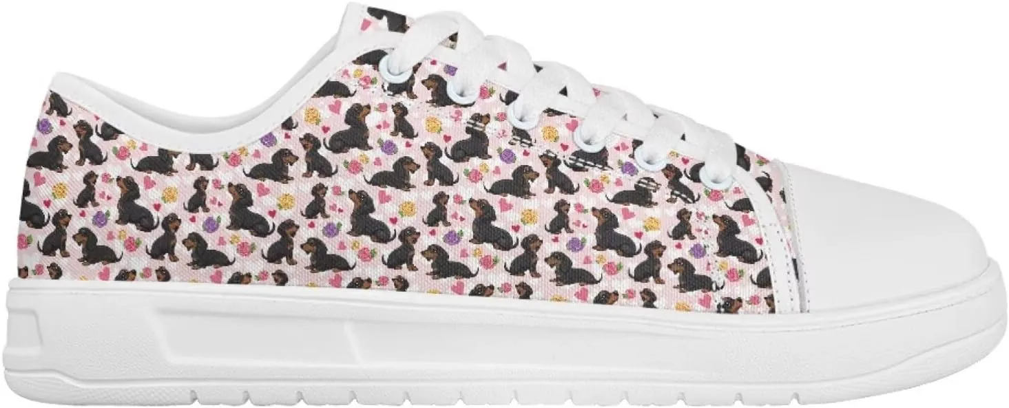 Canvas Sneaker for Women Slip On Low Cut Dog Lovers Casual Walking Shoes Ladies Comfort Tennis Sneakers