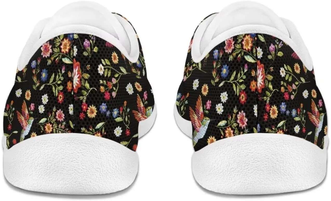 chaqlin Hummingbird Flats Shoes Women Dressy Comfortable Lace Up Sneaker Non Slip Casual Walking Running Tennis Shoe