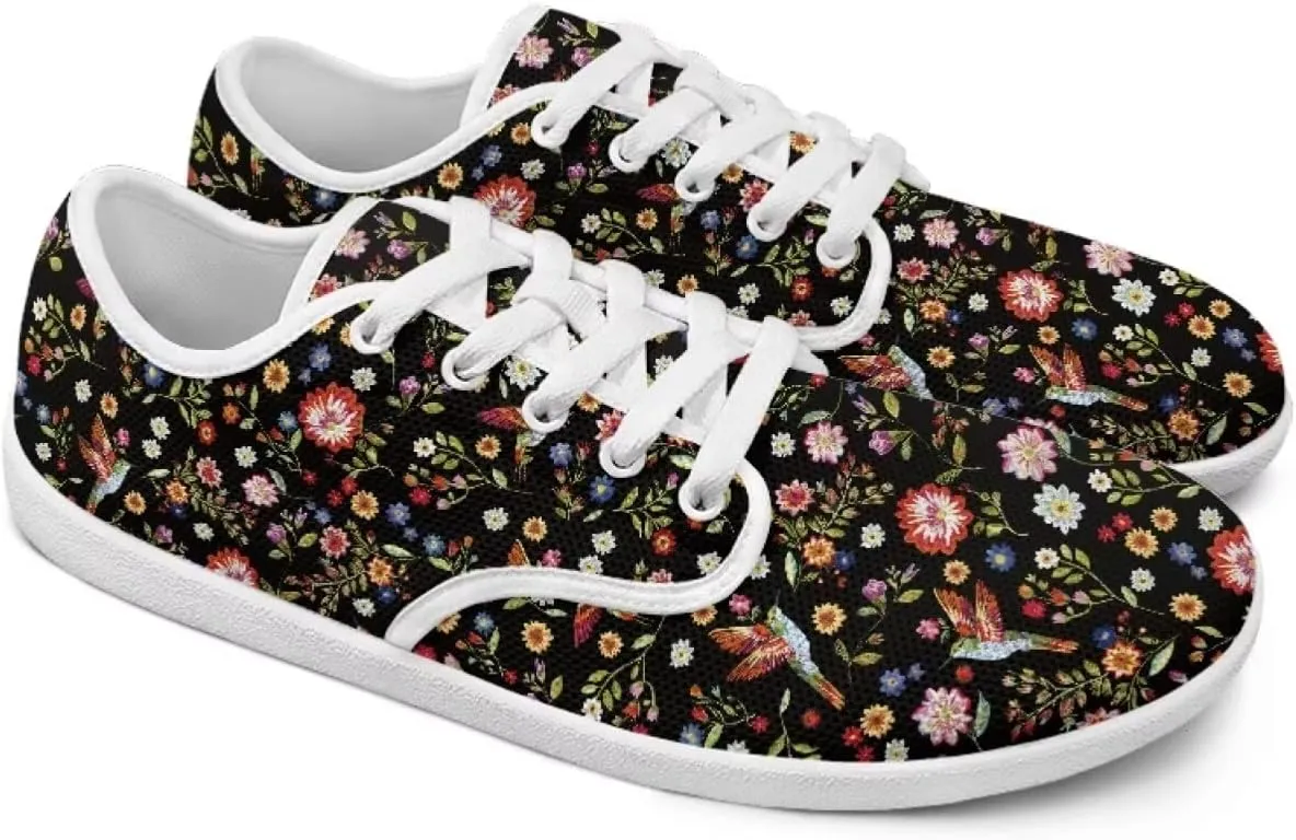 chaqlin Hummingbird Flats Shoes Women Dressy Comfortable Lace Up Sneaker Non Slip Casual Walking Running Tennis Shoe
