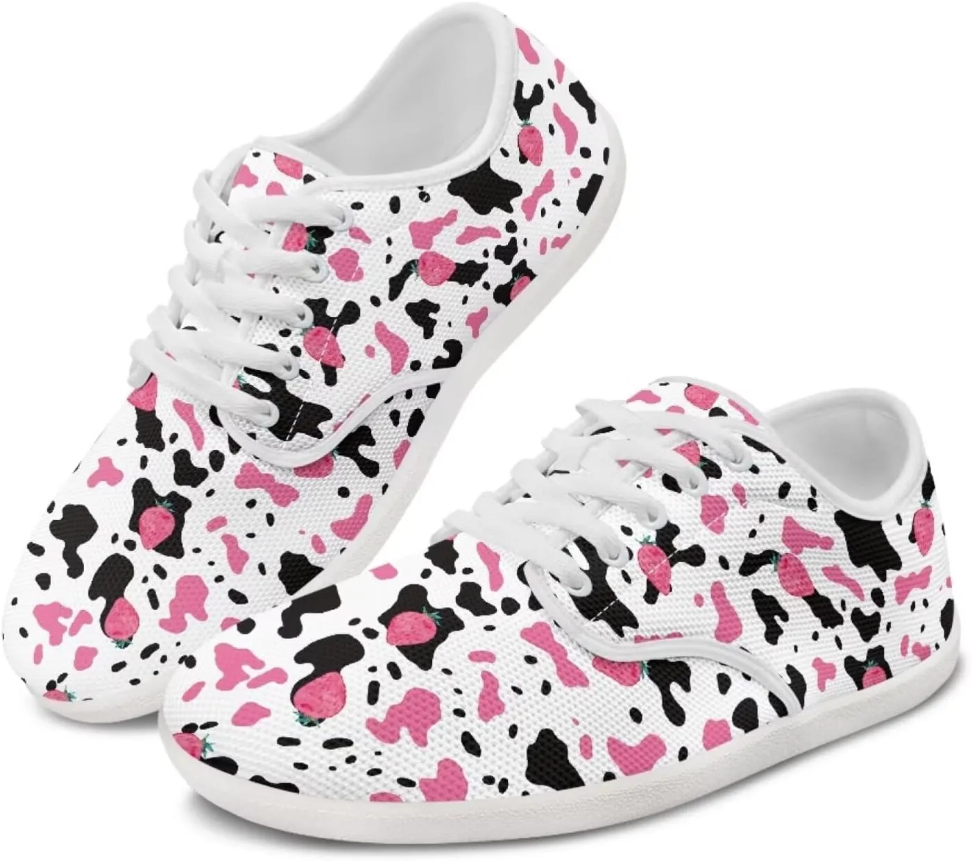 chaqlin Lace Up Sneakers for Women Wide Width Casual Work Business Dressy Shoes Classic Low Cut Barefoot Sneaker