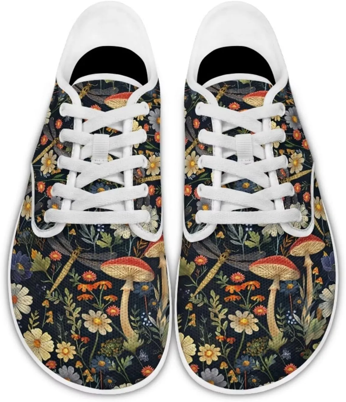chaqlin Lace Up Sneakers for Women Wide Width Casual Work Business Dressy Shoes Classic Low Cut Barefoot Sneaker