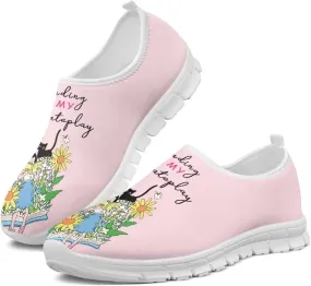 Coloranimal Flats for Women Slip On Shoes Fashion Travel Shoes Mesh Athletic Shoes with Anti Skid Sole Low Cut Walking Running Shoes