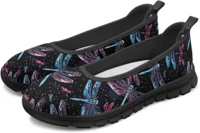Coloranimal Loafers for Women Mesh Flats Womens Flats Walking Shoes Comfort Slip On Shoes Low Cut Lightweight Athletic Shoes