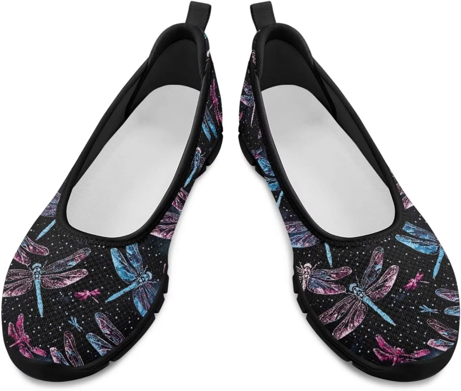 Coloranimal Loafers for Women Mesh Flats Womens Flats Walking Shoes Comfort Slip On Shoes Low Cut Lightweight Athletic Shoes