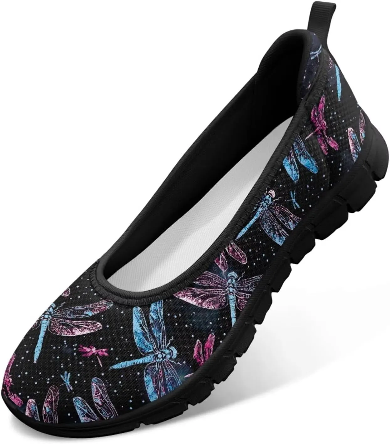 Coloranimal Loafers for Women Mesh Flats Womens Flats Walking Shoes Comfort Slip On Shoes Low Cut Lightweight Athletic Shoes