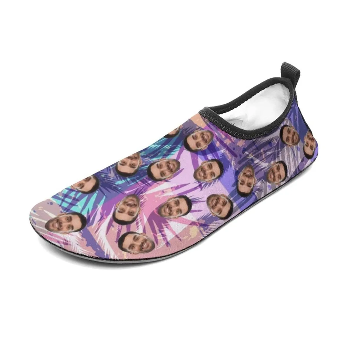 Custom Face Hawaiian Diving Slip-on for sport Quick-Dry Shoes Beach Swimming Shoes Aqua Shoes Barefoot Shoes Outdoor Water Shoes