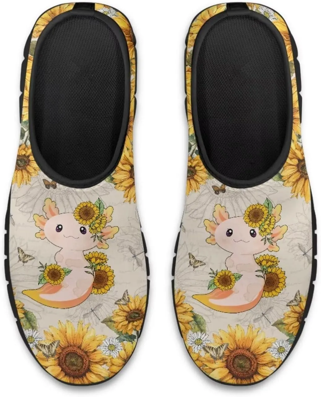 Cute Animals Sneakers for Women Low-Cut Casual Flats Breathable Mesh Loafers Shoes Slip on Athletic Shoes