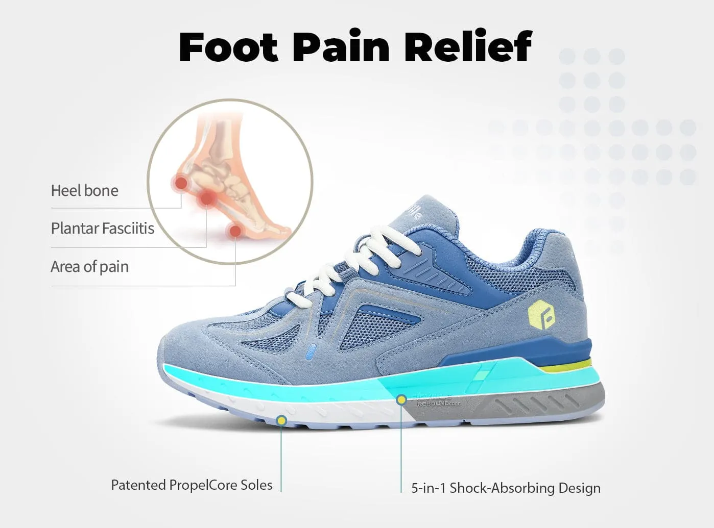 FitVille Women's Rebound Core Walking Shoes V1