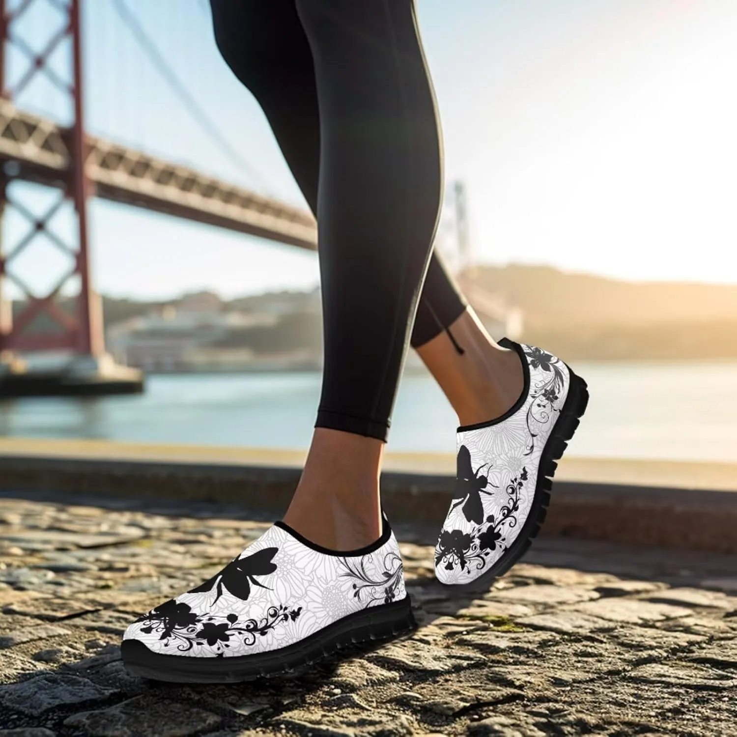 Forchrinse Walking Shoes for Women Men Low Cut Home Loafers Lightweight Slip on Running Shoes Outdoor Shoe