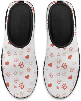 Heart Casual Sneakers for Women Show Loves Slip on Loafers with Arch Support Low Cut Shoes Valentine's