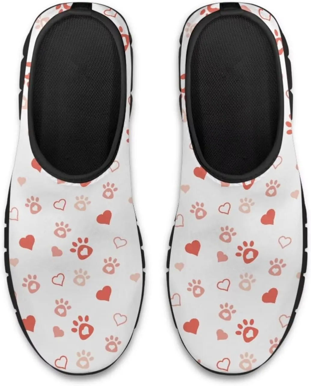 Heart Casual Sneakers for Women Show Loves Slip on Loafers with Arch Support Low Cut Shoes Valentine's