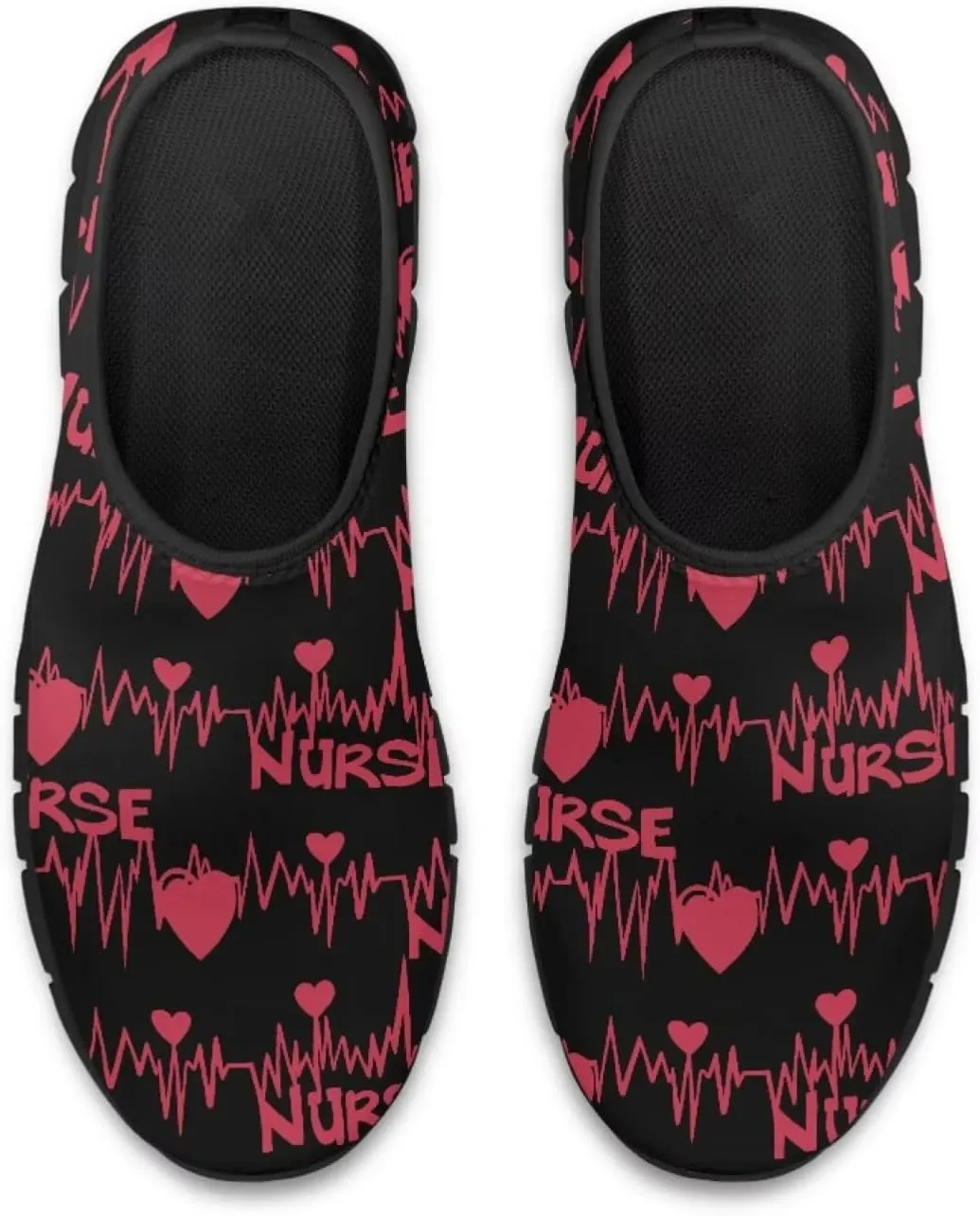 Heart Casual Sneakers for Women Show Loves Slip on Loafers with Arch Support Low Cut Shoes Valentine's