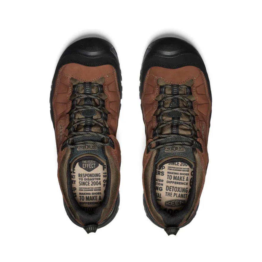 Mens Keen Targhee IV Waterproof Hiking Boots in Bison Brindle - Durable Outdoor Footwear for All Terrain