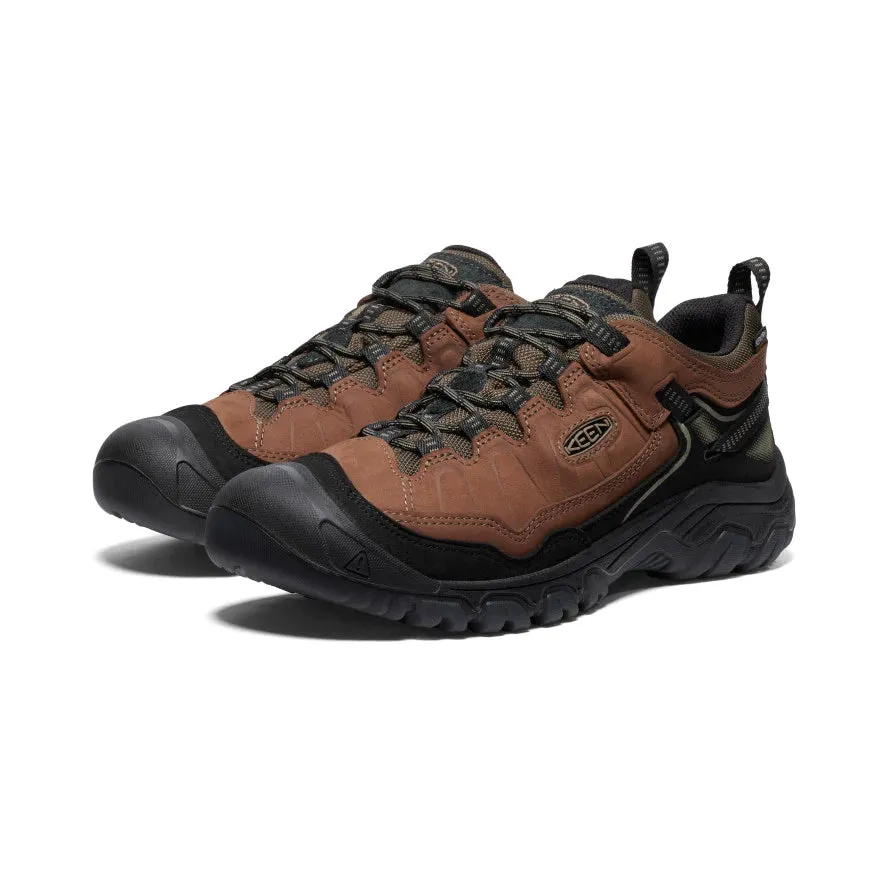 Mens Keen Targhee IV Waterproof Hiking Boots in Bison Brindle - Durable Outdoor Footwear for All Terrain
