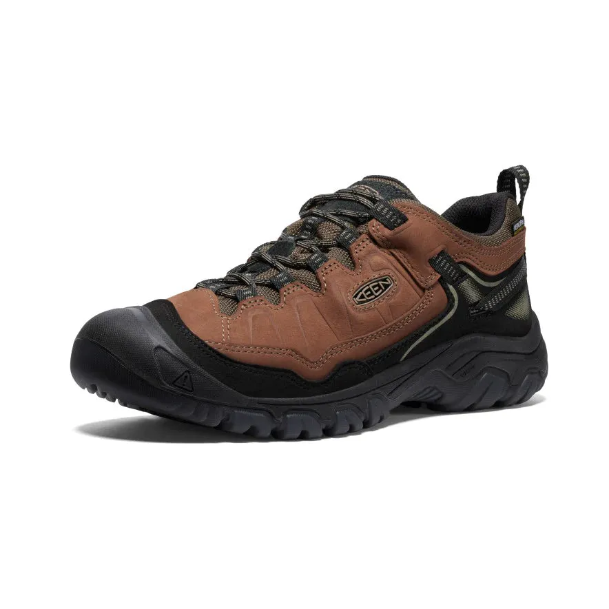 Mens Keen Targhee IV Waterproof Hiking Boots in Bison Brindle - Durable Outdoor Footwear for All Terrain
