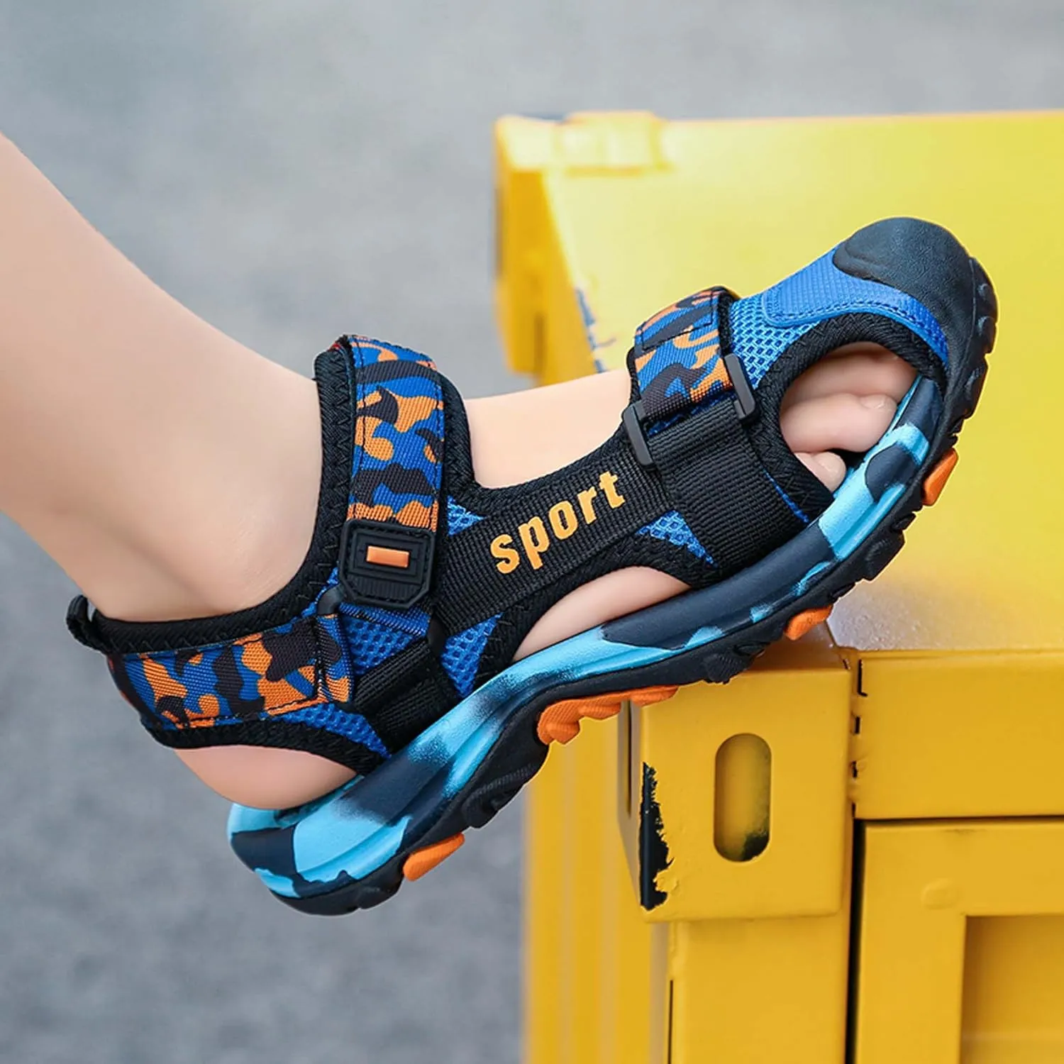 Kids Sandals Boys Comfortable Breathable Open Toe Sandals Casual Walking Sandals Lightweight Wading Sandals