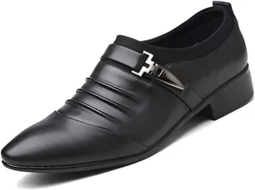 lilaBelle]【Hollow Design Dress Shoes Men's Versatile Business-Casual Leather Oxfords, Breathable Formal Footwear for Hot Climate, Day Comfort Work Shoes for Saudi Men