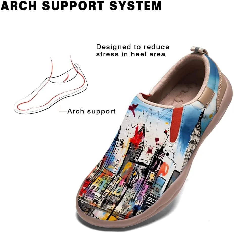 Loafers for Women Lightweight Cozy Casual Sneakers Art Painted Walking Travel Slip On Shoes