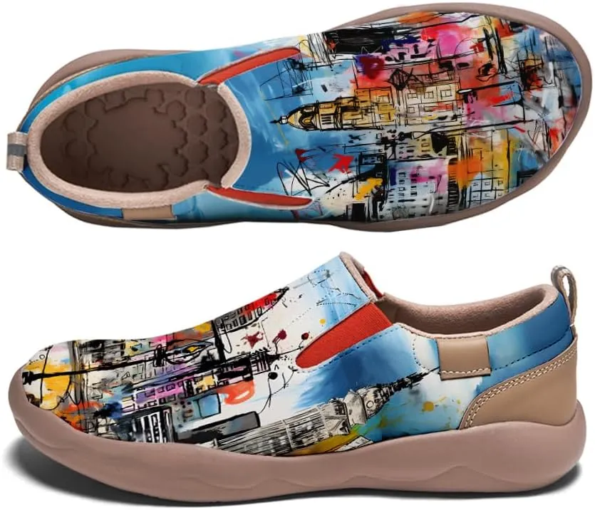 Loafers for Women Lightweight Cozy Casual Sneakers Art Painted Walking Travel Slip On Shoes