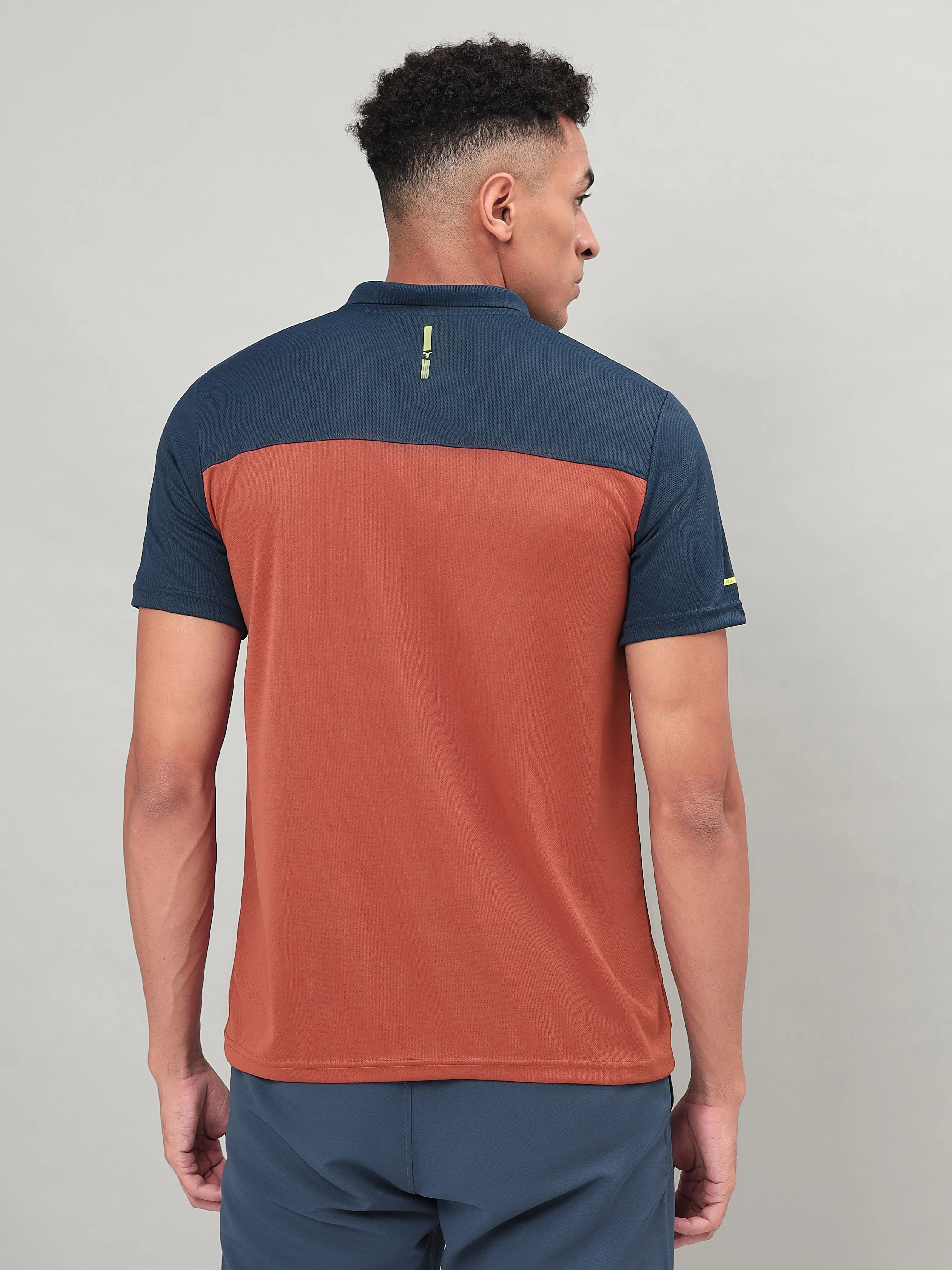 Men Colorblock Relax Fit Polo T-shirt with TECHNO COOL 