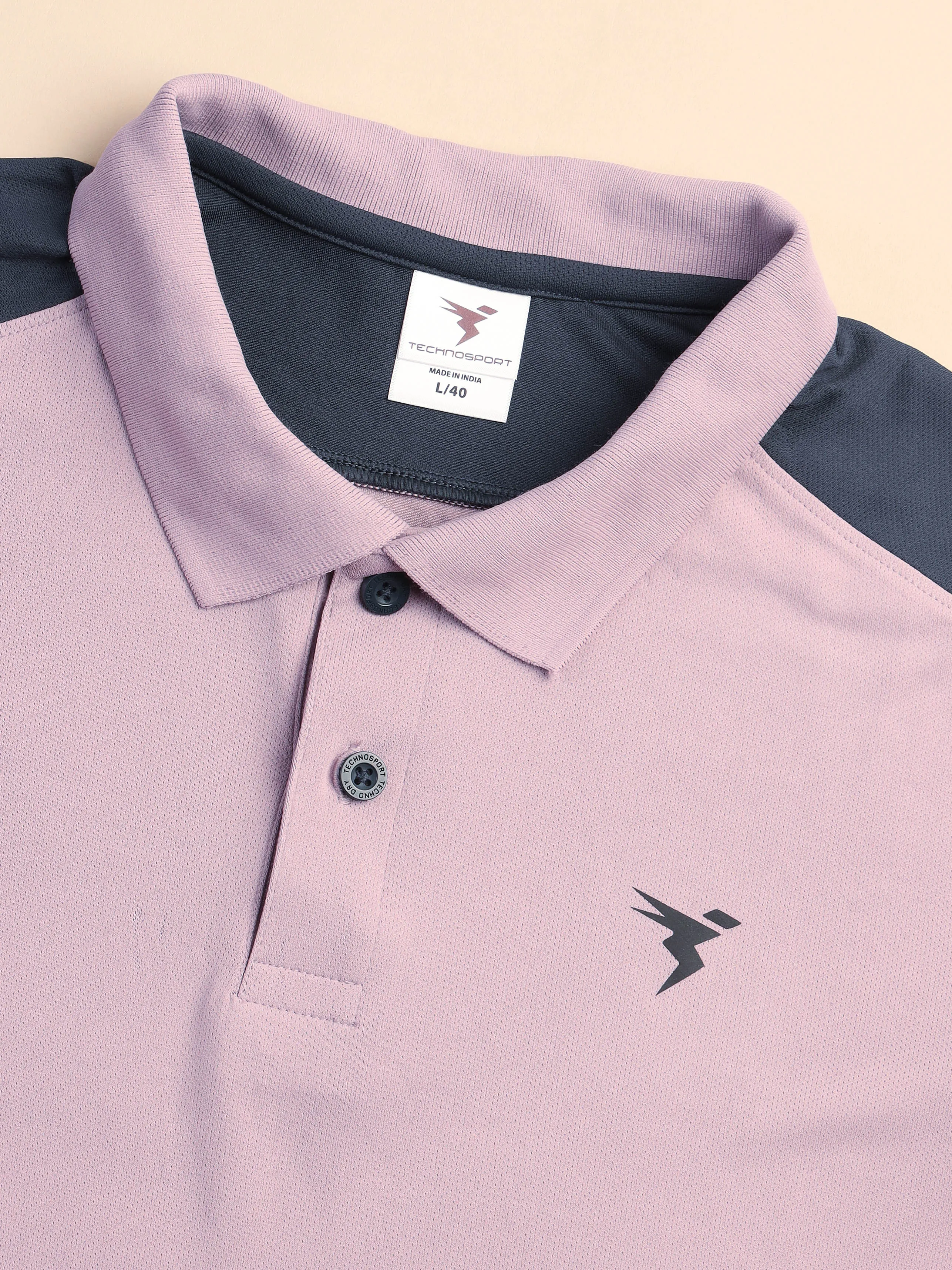 Men Colorblock Relax Fit Polo T-shirt with TECHNO COOL 