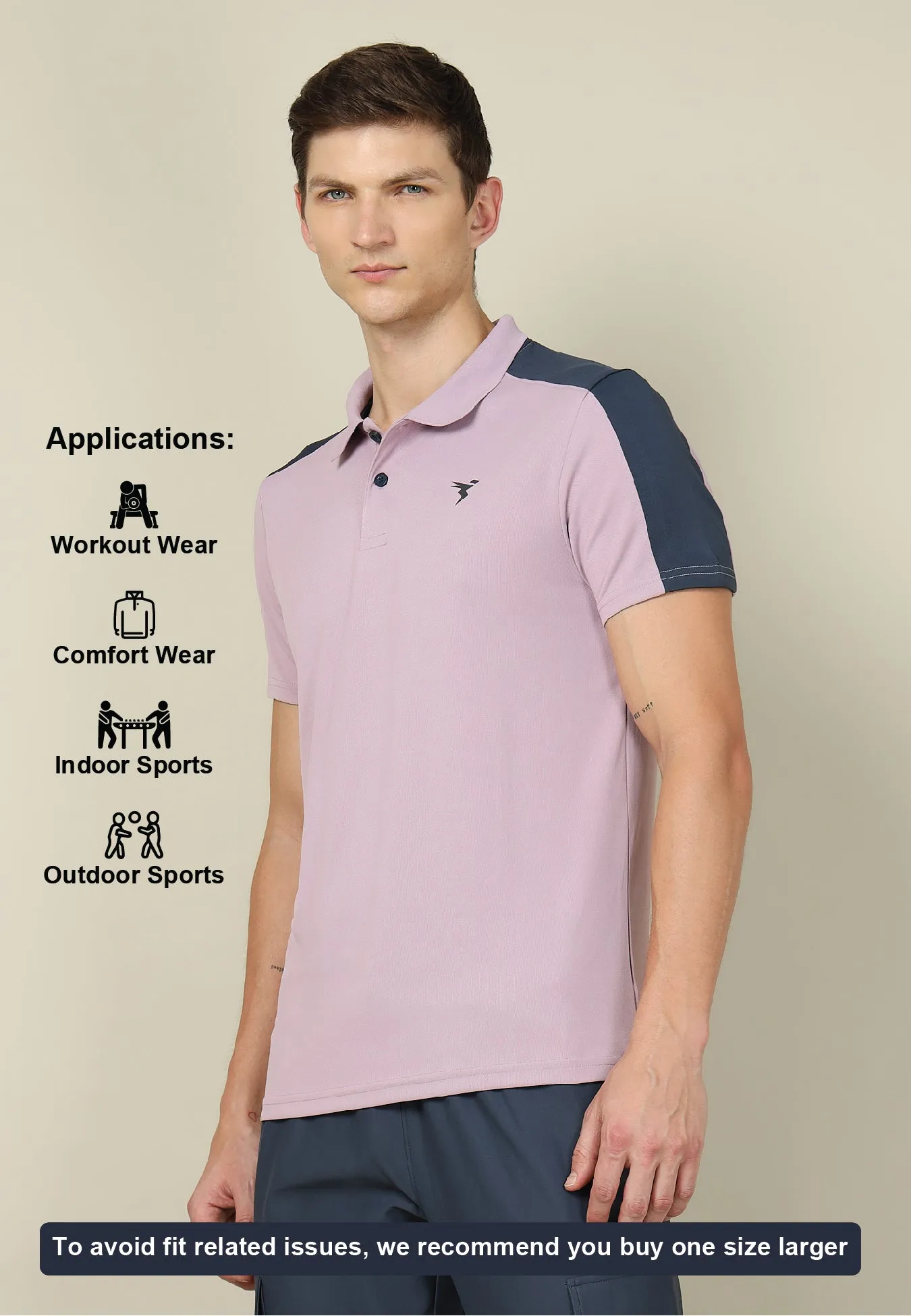Men Colorblock Relax Fit Polo T-shirt with TECHNO COOL 