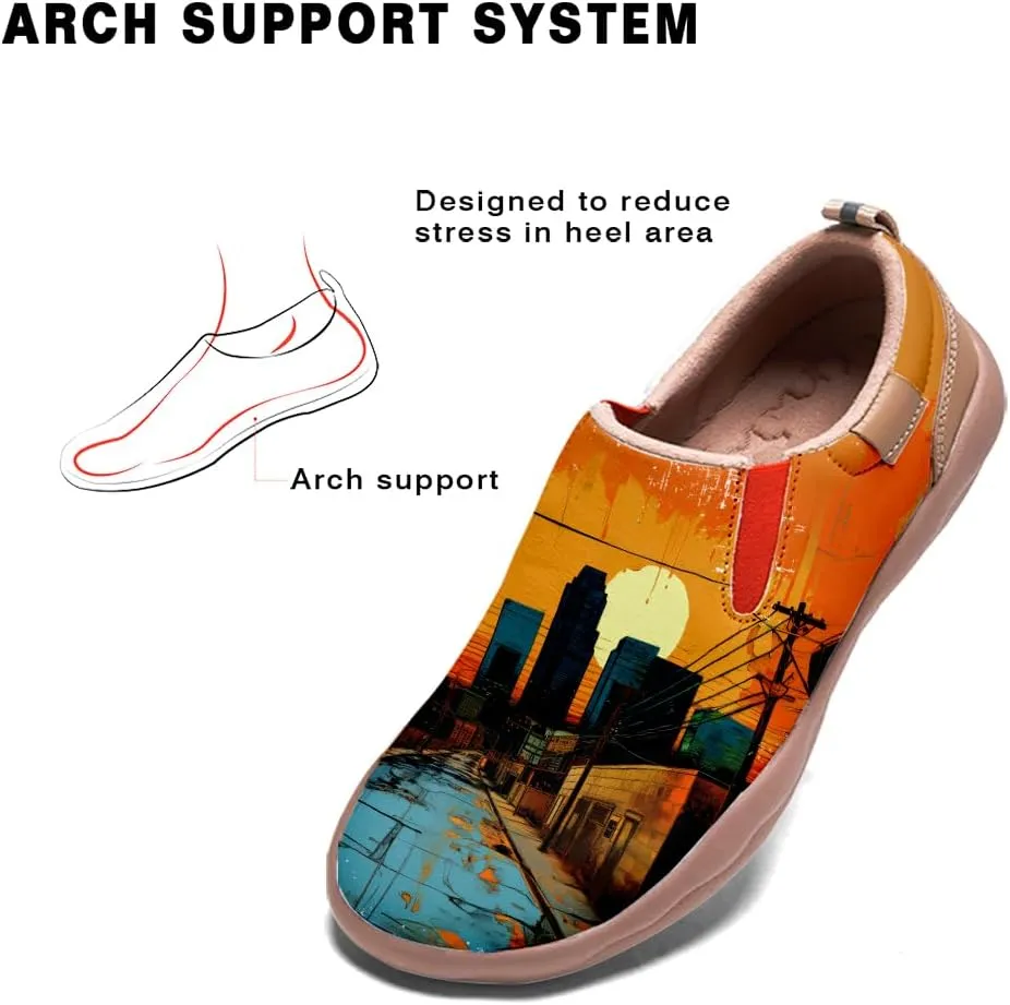 Men's Casual Loafers Lightweight Cozy Slip On Sneakers Art Painted Walking Travel Shoes