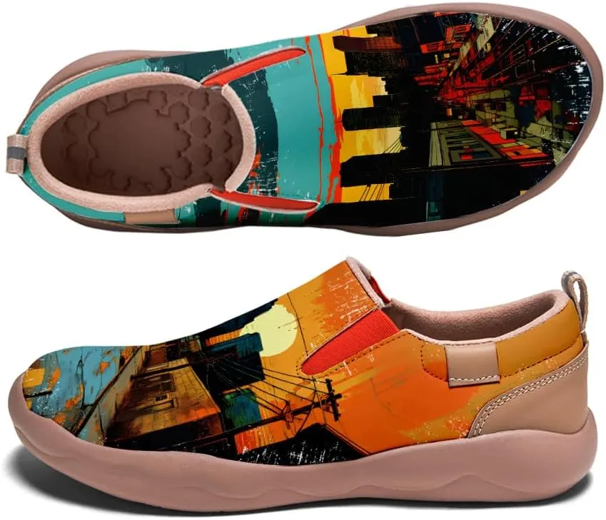 Men's Casual Loafers Lightweight Cozy Slip On Sneakers Art Painted Walking Travel Shoes