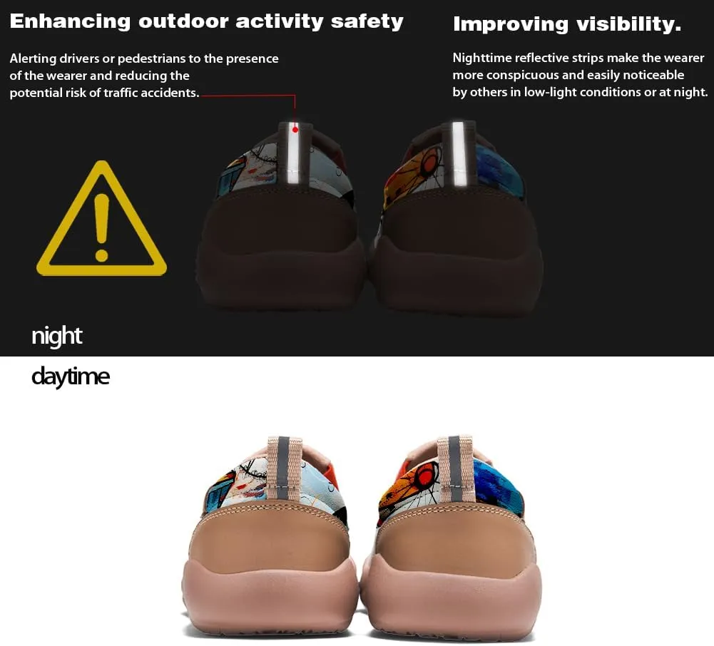 Men's Casual Loafers Lightweight Cozy Slip On Sneakers Art Painted Walking Travel Shoes