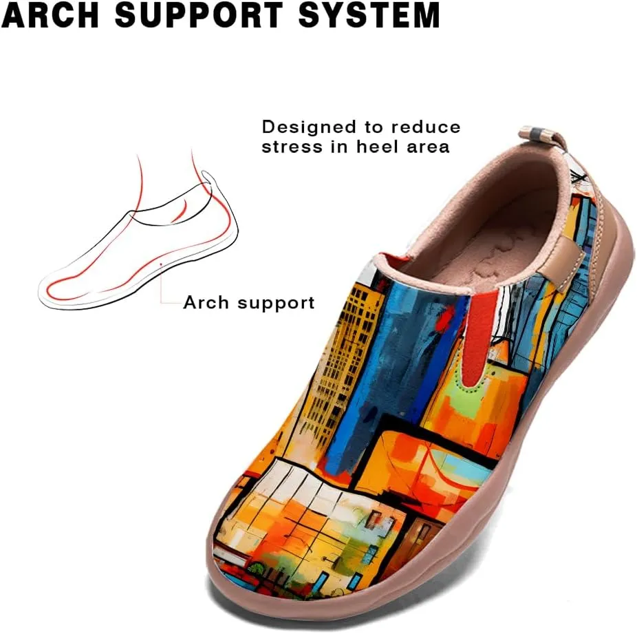 Men's Casual Loafers Lightweight Cozy Slip On Sneakers Art Painted Walking Travel Shoes