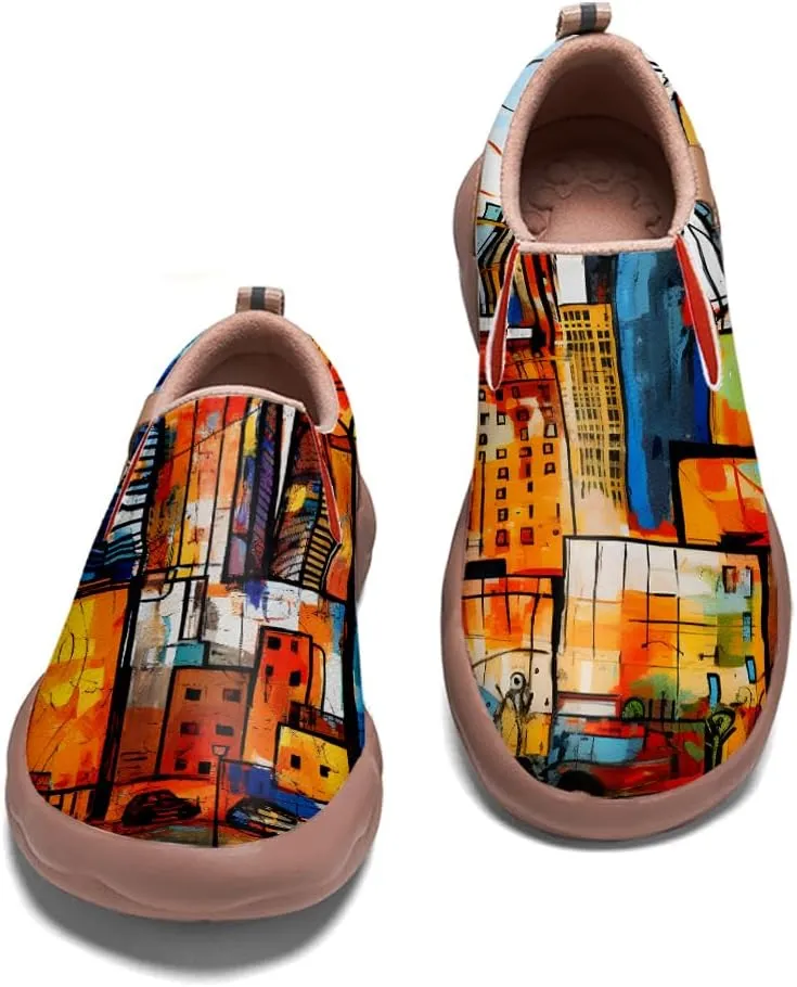Men's Casual Loafers Lightweight Cozy Slip On Sneakers Art Painted Walking Travel Shoes