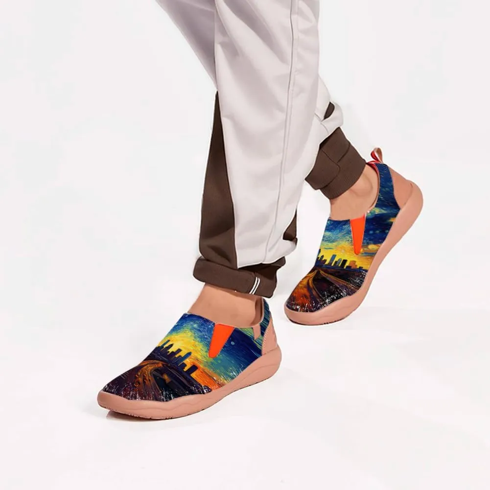 Men's Casual Loafers Lightweight Cozy Slip On Sneakers Art Painted Walking Travel Shoes