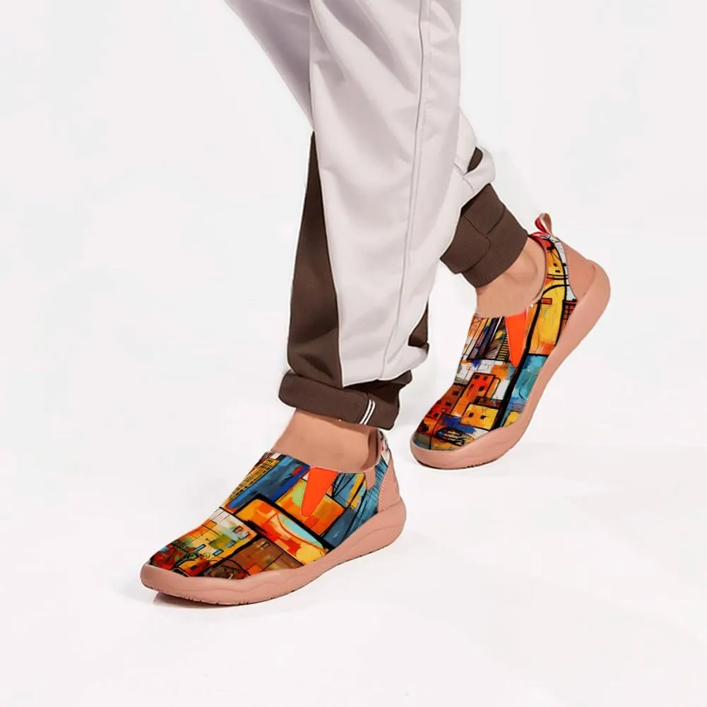 Men's Casual Loafers Lightweight Cozy Slip On Sneakers Art Painted Walking Travel Shoes