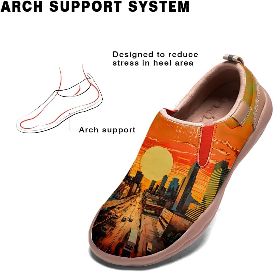 Men's Casual Loafers Lightweight Cozy Slip On Sneakers Art Painted Walking Travel Shoes